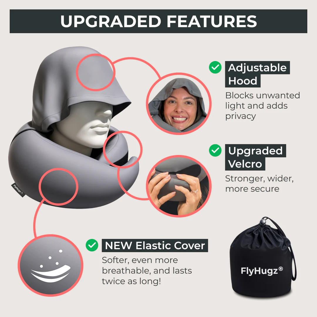 FlyHugz® 2.0 Hooded Travel Pillow - Image 5