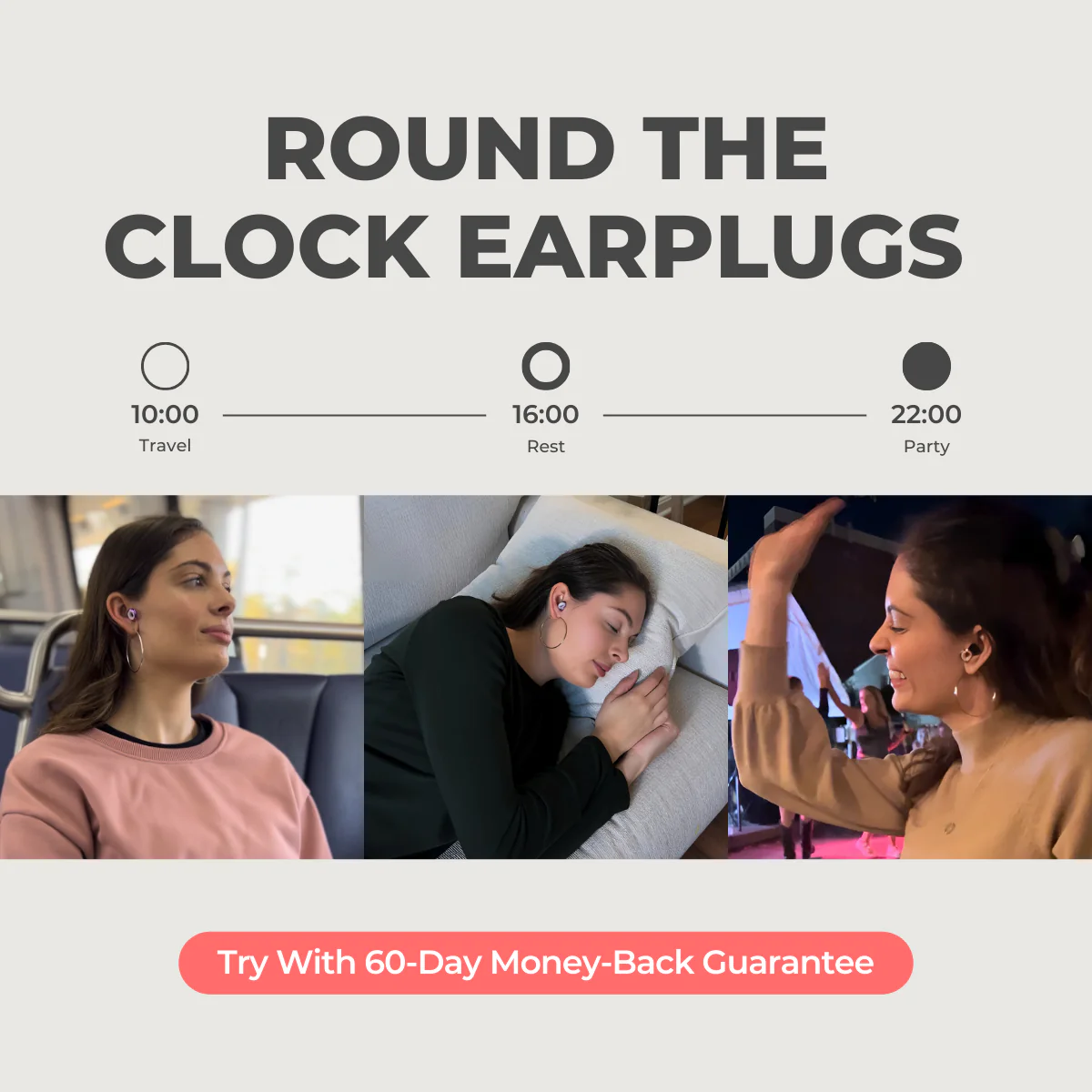 FlyHugz® Noise Reducing Travel Earplugs - Image 3