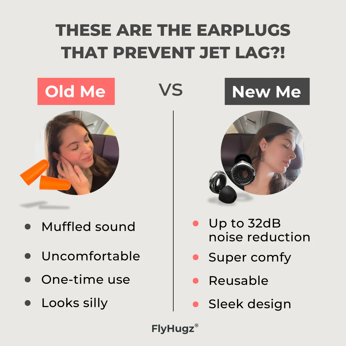 FlyHugz® Noise Reducing Travel Earplugs - Image 4